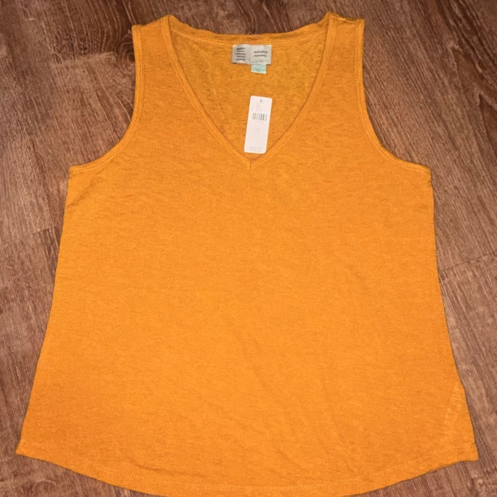 NWT- Saturday Sunday By Anthropologie Women’s Mustard Tank Top Size L
